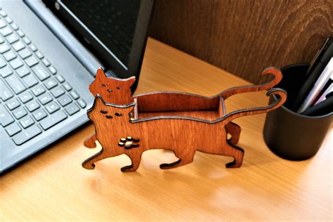 Cat Business Card Holder .